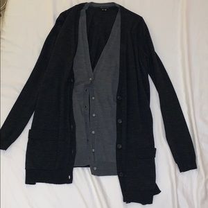 Theory Kryssa Layered Cardigan Sweater